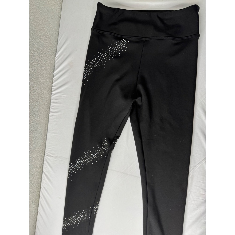 Skating Rhinestone Embellished Flare Leggings Athletic Pants
